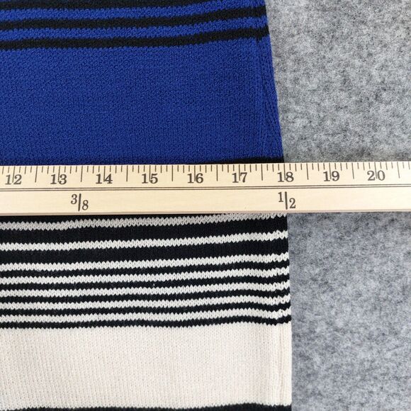 VTG St John by Marie Gray Dress Sz S Santana Knit Wide Stripe Short Sleeve Class - Picture 5 of 11